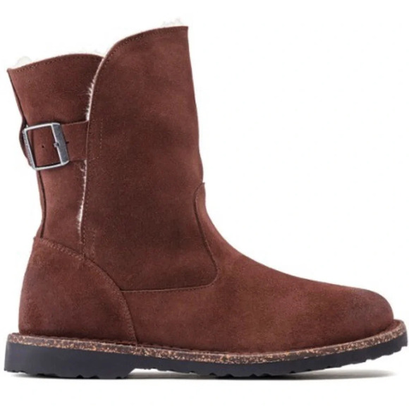 Birkenstock Womens' EU 36 Size 5-5.5 Upsalla Shearling Boots Espresso NWT - Picture 2 of 8
